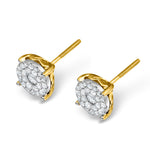 Diamond Earrings Moyen 0.85ct H/si In 18k Gold - P3471