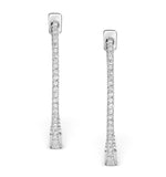 Diamond Hoop Earrings 0.54ct H/si In 18k White Gold - P3486y