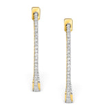 Diamond Hoop Earrings 0.54ct H/si In 18k Gold - P3486