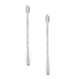 Diamond Hoop Earrings 2ct H/si In 18k White Gold - P3487y