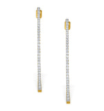 Diamond Hoop Earrings 2ct H/si In 18k Gold - P3487
