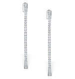 Diamond Hoop Earrings 1.50ct H/si In 18k White Gold - P3488y
