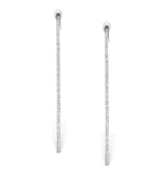 Diamond Hoop Earrings 1ct H/si 18k White Gold - P3480y