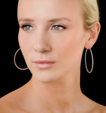 Diamond Hoop Earrings 1ct H/si 18k White Gold - P3480y