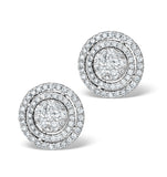 Athena Diamond Drop Earrings Multi Wear 1ct In 18k White Gold - P3493