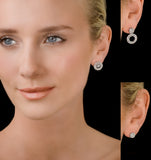 Athena Diamond Drop Earrings Multi Wear 1ct In 18k White Gold - P3493