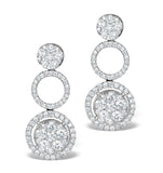 Athena Diamond Drop Earrings Multi Wear 1.24ct 18k White Gold - P3494