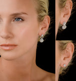 Athena Diamond Drop Earrings Multi Wear 1.24ct 18k White Gold - P3494