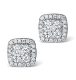 Athena Diamond Drop Earrings Multi Wear 0.96ct 18k White Gold - P3495