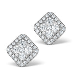 Athena Diamond Drop Earrings Multi Wear 1ct In 18k White Gold - P3496