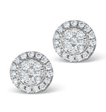 Athena Diamond Drop Earrings Multi Wear 0.71ct 18k White Gold - P3497