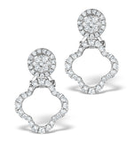 Athena Diamond Drop Earrings Multi Wear 0.71ct 18k White Gold - P3497