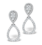 Athena Diamond Drop Earrings Multi Wear 0.90ct 18k White Gold - P3498