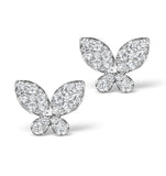Athena Diamond Drop Butterfly Earrings Multi Wear 1.09ct 18kw Gold