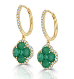 Emerald 2.05ct And Diamond 18k Yellow Gold Alegria Earrings