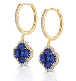 Sapphire 2.15ct And Diamond 18k Yellow Gold Alegria Earrings