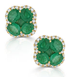 Emerald 2.41ct And Diamond 18k Yellow Gold Alegria Earrings