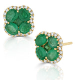 Emerald 2.41ct And Diamond 18k Yellow Gold Alegria Earrings
