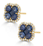 Sapphire 2.29ct And Diamond 18k Yellow Gold Alegria Earrings