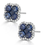 Sapphire 2.29ct And Diamond 18k White Gold Alegria Earrings