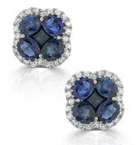 Sapphire 2.29ct And Diamond 18k White Gold Alegria Earrings