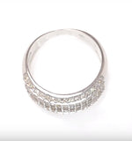 18k White Gold H/si Diamond Ladies Pave Ring