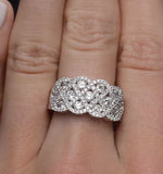 Lattice Diamond Ring 1.75ct H/si In 18k White Gold - N4531y