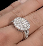 Diamond Galileo Ring 2.10ct Set In 18k White Gold - N4533y