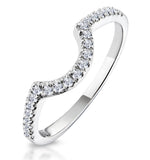 Ella Matching Wedding Band 0.30ct G/si Diamond In 18k White Gold