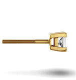 18k Gold Princess Diamond Earrings - 1ct - G/vs - 4.8mm