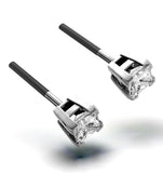 Platinum Princess Diamond Earrings - 0.30ct - G/vs - 3mm