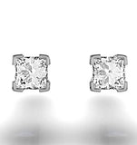 Platinum Princess Diamond Earrings - 0.50ct - G/vs - 3.4mm