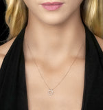 Initial 'o' Necklace Diamond Encrusted Pave Set In 9k Rose Gold