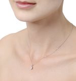 Galileo 1.00ct Look Diamond 0.41ct And Platinum Solitaire Necklace
