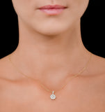 Diamond Moyen Galileo 1ct Pendant Necklace In 18k White Gold - R4647y