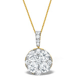 Diamond Grande Galileo 2.15ct Pendant Necklace In 18k Gold - R4649