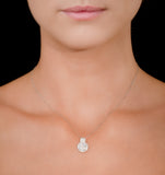 Diamond Halo Galileo 1.40ct Pendant In 18k White Gold - R4641y