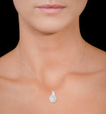 Diamond Halo Galileo 1.35ct Pendant In 18k White Gold - R4652y