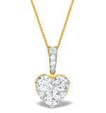 Diamond Galileo Heart 1.10ct Pendant Necklace In 18k Gold - R4653