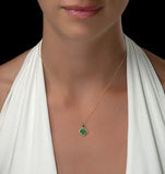 Emerald 1.04ct And Diamond 18k Yellow Gold Alegria Necklace