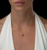 Ruby 1.34ct And Diamond 18k Yellow Gold Alegria Necklace