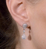 Vintage Diamond Drop Earrings - Vittoria - 0.80ct - In 18k White Gold
