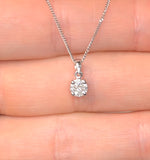 Galileo 0.50ct Look Diamond 0.18ct 18k White Gold Solitaire Necklace