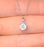 Galileo 1.00ct Look Diamond 0.41ct And Platinum Solitaire Necklace