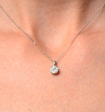 Galileo 1.00ct Look Diamond 0.41ct And Platinum Solitaire Necklace