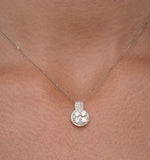 Diamond Halo Galileo 1.40ct Pendant In 18k White Gold - R4641y