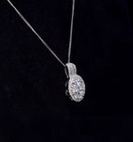 Diamond Halo Galileo 1.40ct Pendant In 18k White Gold - R4641y