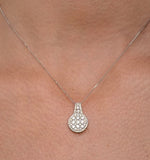 Diamond Halo Galileo 1.35ct Pendant In 18k White Gold - R4652y