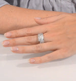 18k White Gold Diamond Pave Ring 0.62ct H/si
