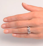 Rain Drops Diamond 0.50ct And Platinum Rubover Ring
